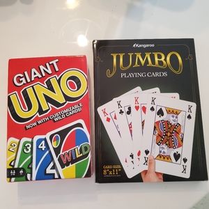 Giant Uno and Jumbo Cards